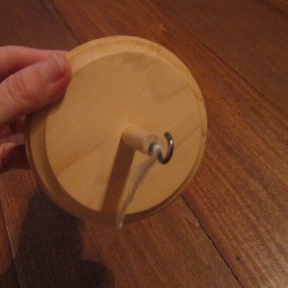 Solid Wood Drop Spindle, Unfinished, 12.5 Inches Long for Yarn Making Spinning - Picture 3 of 4